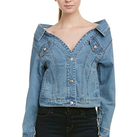 Fate Jackets & Blazers - ⛔Sold⛔Fate Off the Shoulder Denim Jacket